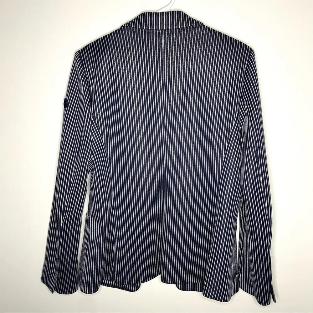Les Copains Navy Stripe One Button Blazer Size 46 (M)